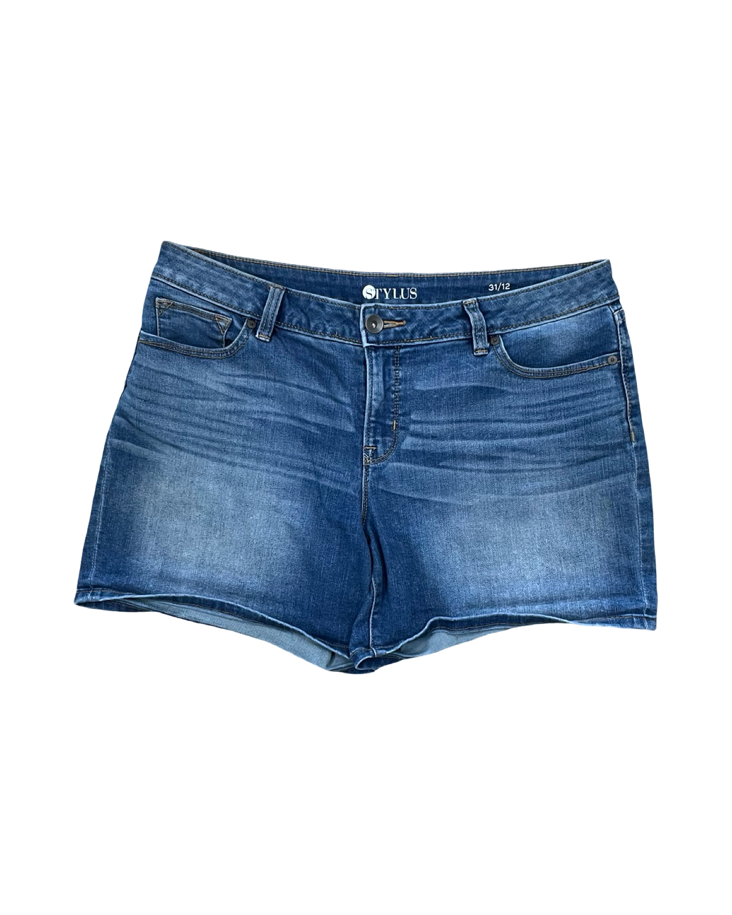 Shorts By Stylus In Blue Denim, Size:12