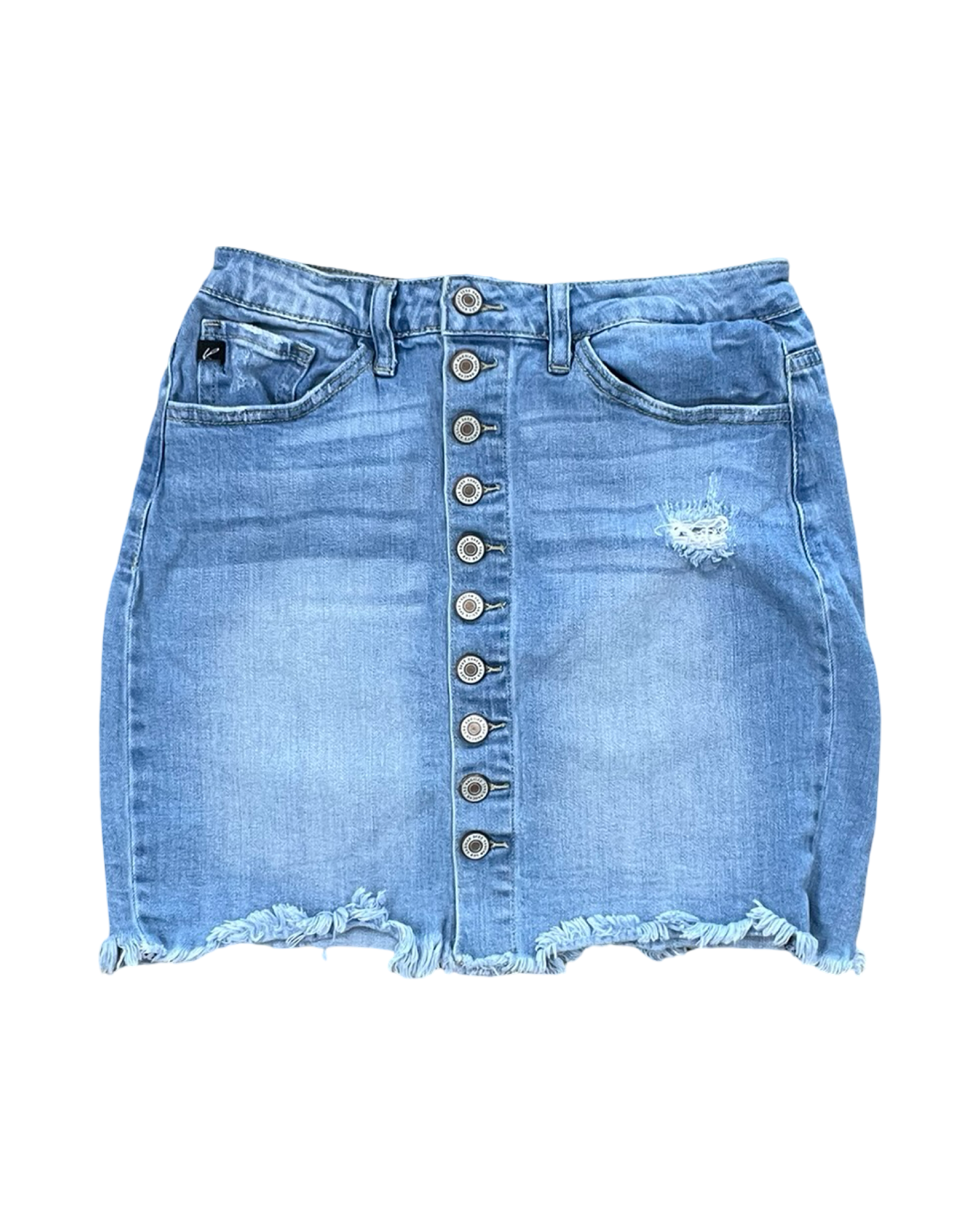 Skirt Mini & Short By Kancan In Blue Denim, Size:M