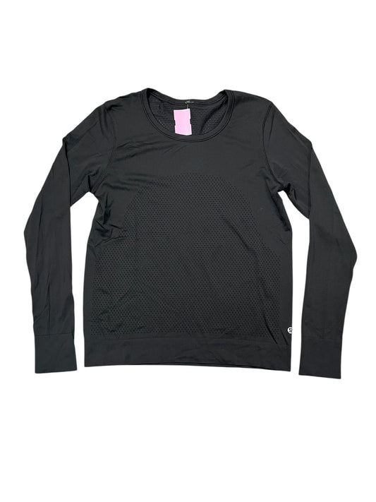 Athletic Top Ls Collar By Lululemon In Black, Size:S