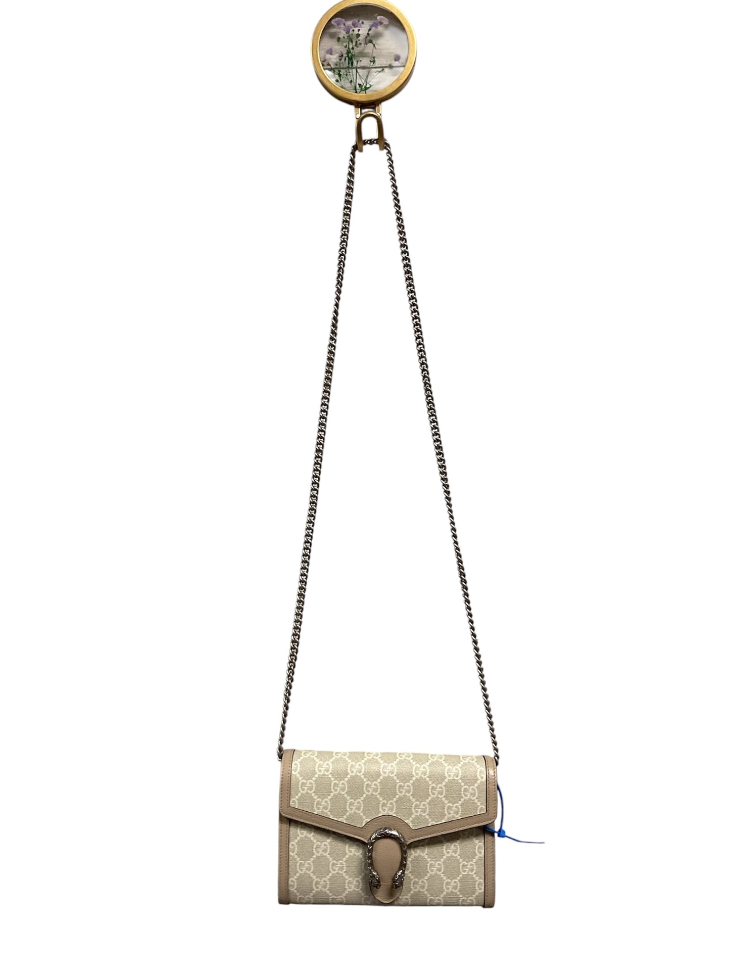 Crossbody Luxury Designer By Gucci In Grey, Size:Small