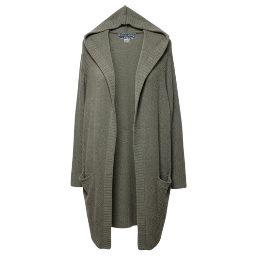 CozyChic Lite Hooded Cardigan Sweater By Barefoot Dreams In Green, Size: L