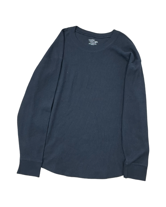 Top Ls By Time And Tru In Black, Size:3X