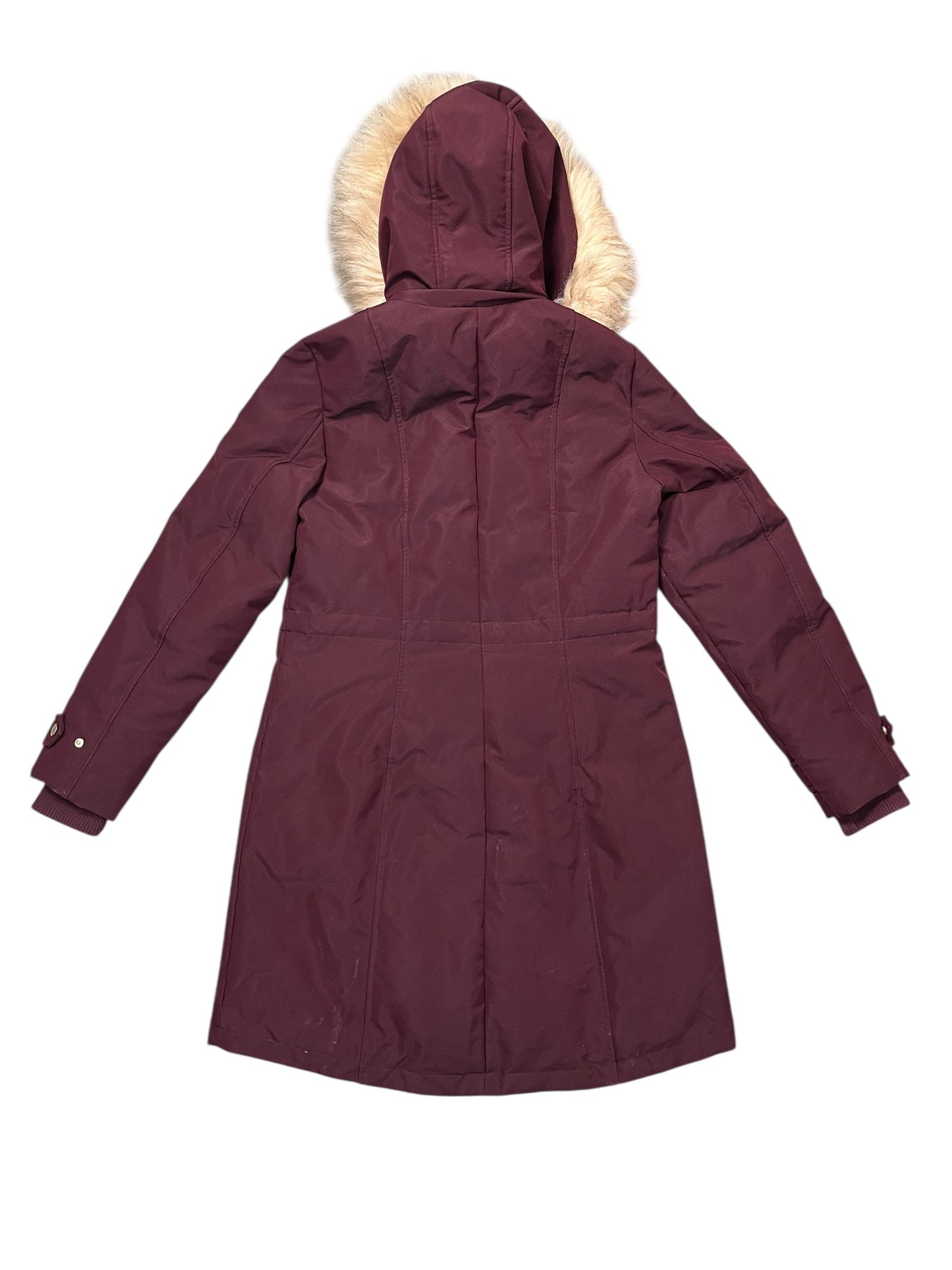Coat Designer By Kate Spade In Maroon, Size:S