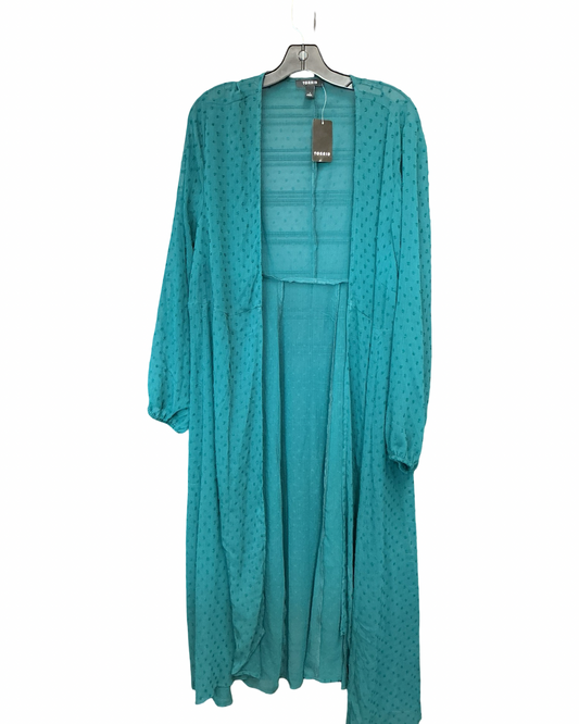 Cardigan By Torrid In Teal, Size:1X