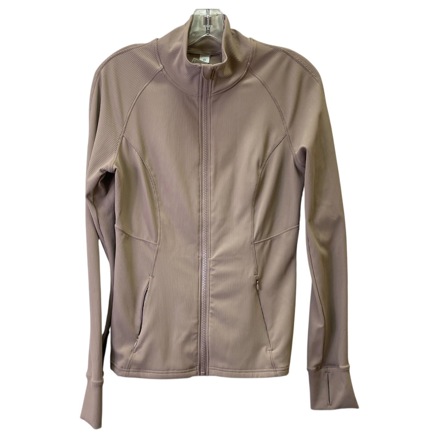 Athletic Jacket By 90 Degrees By Reflex In Taupe, Size:L