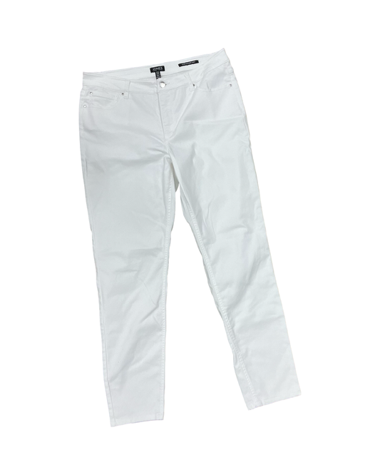 Jeans Skinny By Jones New York In White Denim, Size:14