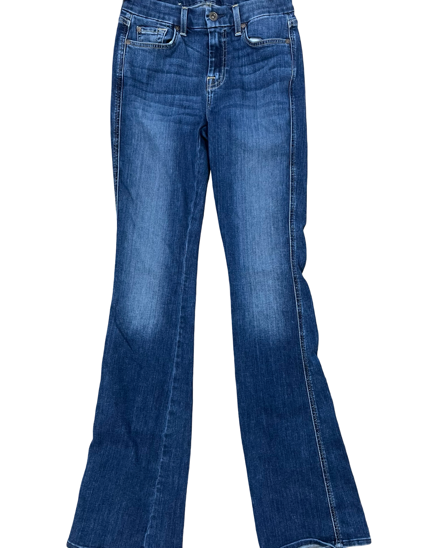 Jeans Boot Cut By 7 For All Mankind In Blue Denim, Size:2