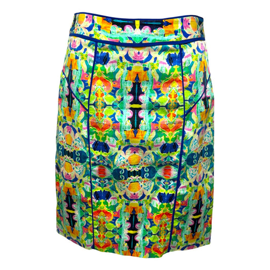 Kaleidoscope Print Stretch Cotton Pencil Skirt Designer By Milly In Multi-colored, Size: 0