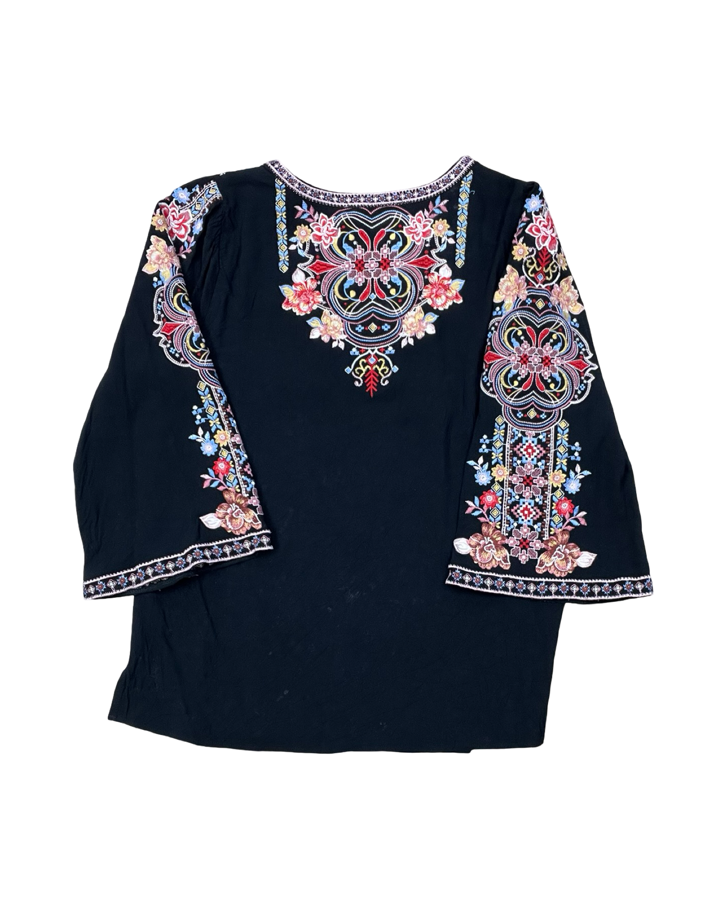 Top 3/4 Sleeve By Savanna Jane In Black, Size:L
