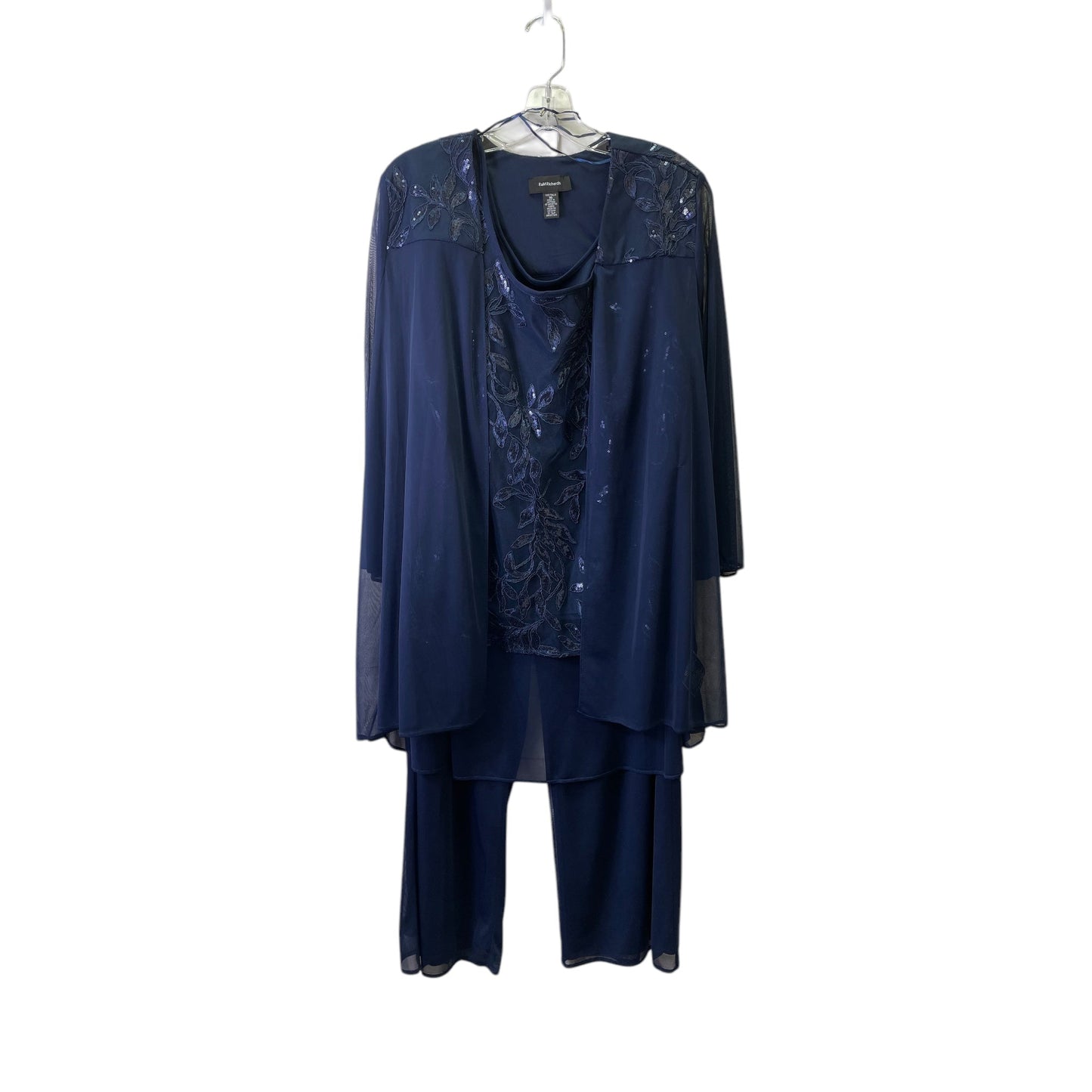 Pants Set 2Pc By R And M Richards In Blue, Size:Xl