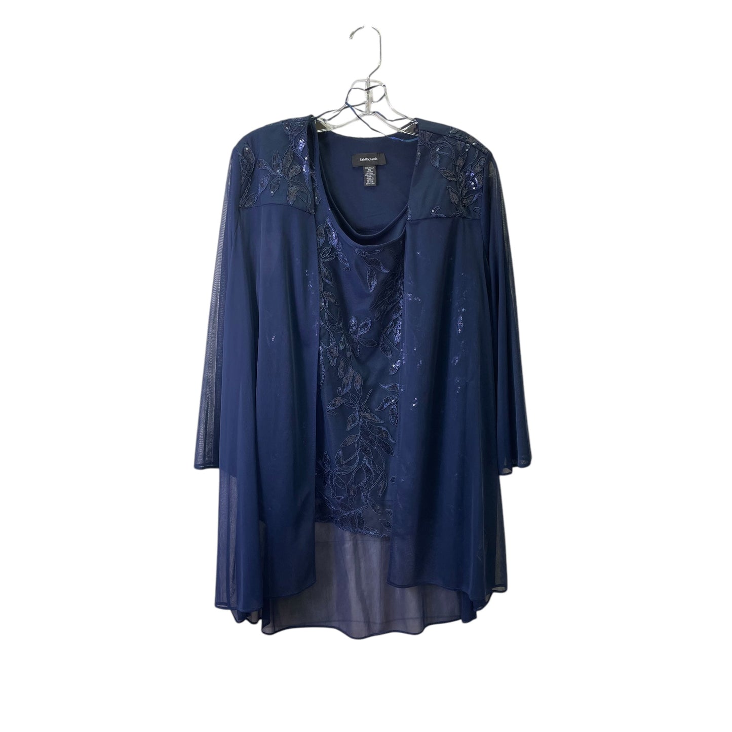 Pants Set 2Pc By R And M Richards In Blue, Size:Xl