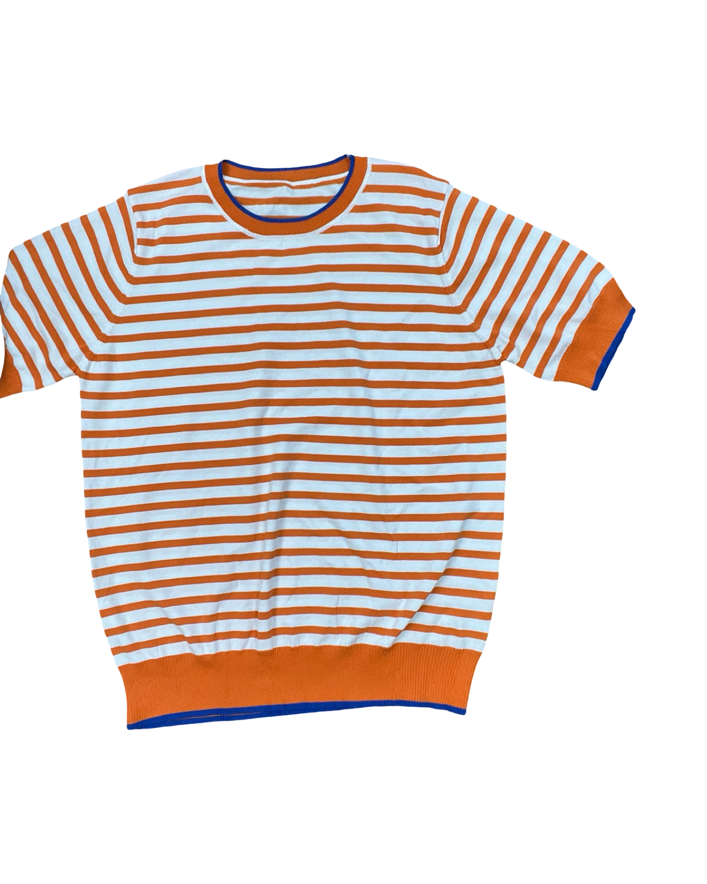 Top Ss By Clothes Mentor In Orange & White, Size:Xl