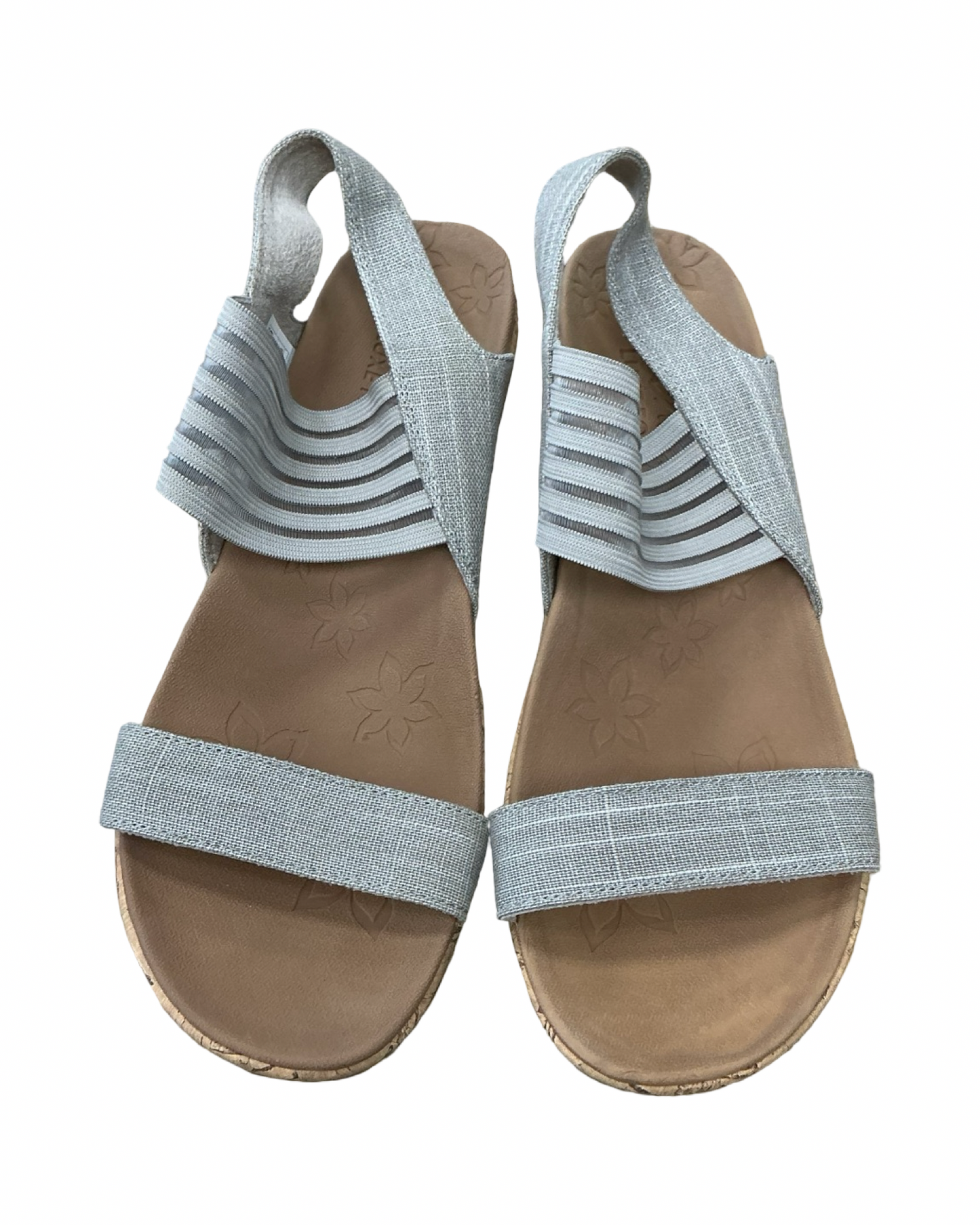Sandals Heels Wedge By Skechers In Grey, Size:9