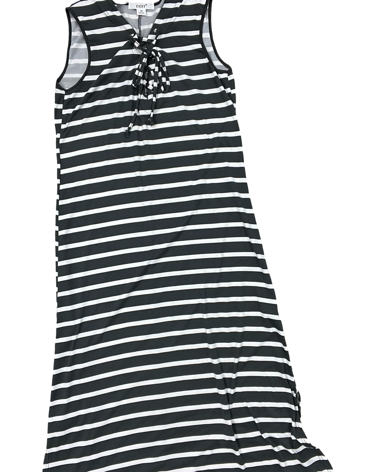 Dress Casual Maxi By Clothes Mentor In Grey & White, Size:M