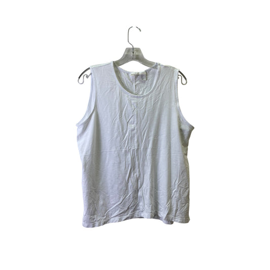 Top Sleeveless By Max Studio In White, Size:Xl