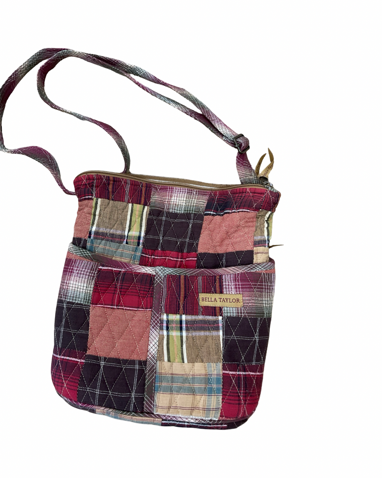 Crossbody By Clothes Mentor In Red & Tan, Size:Medium