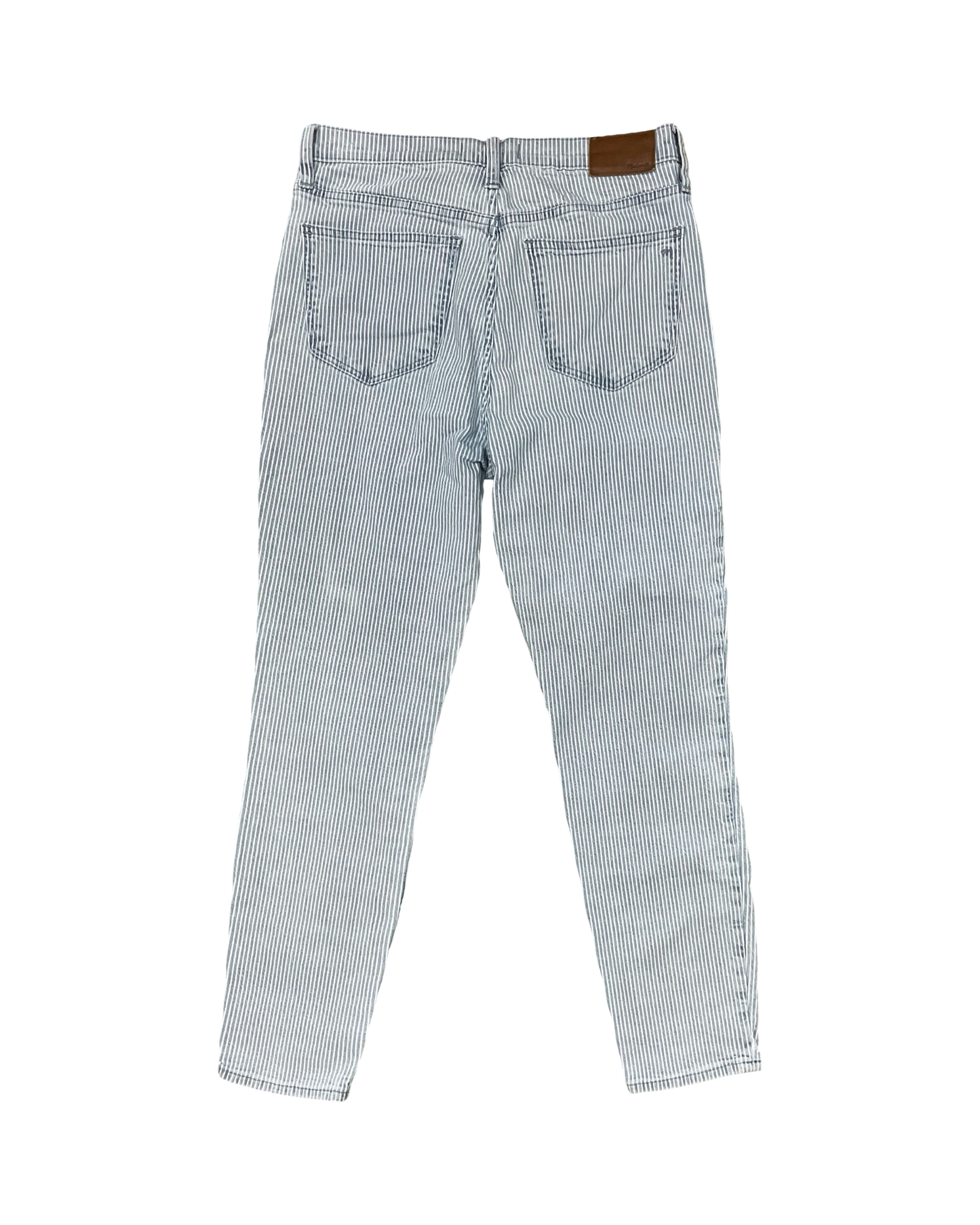 Jeans Skinny By Madewell In Blue & White, Size:6