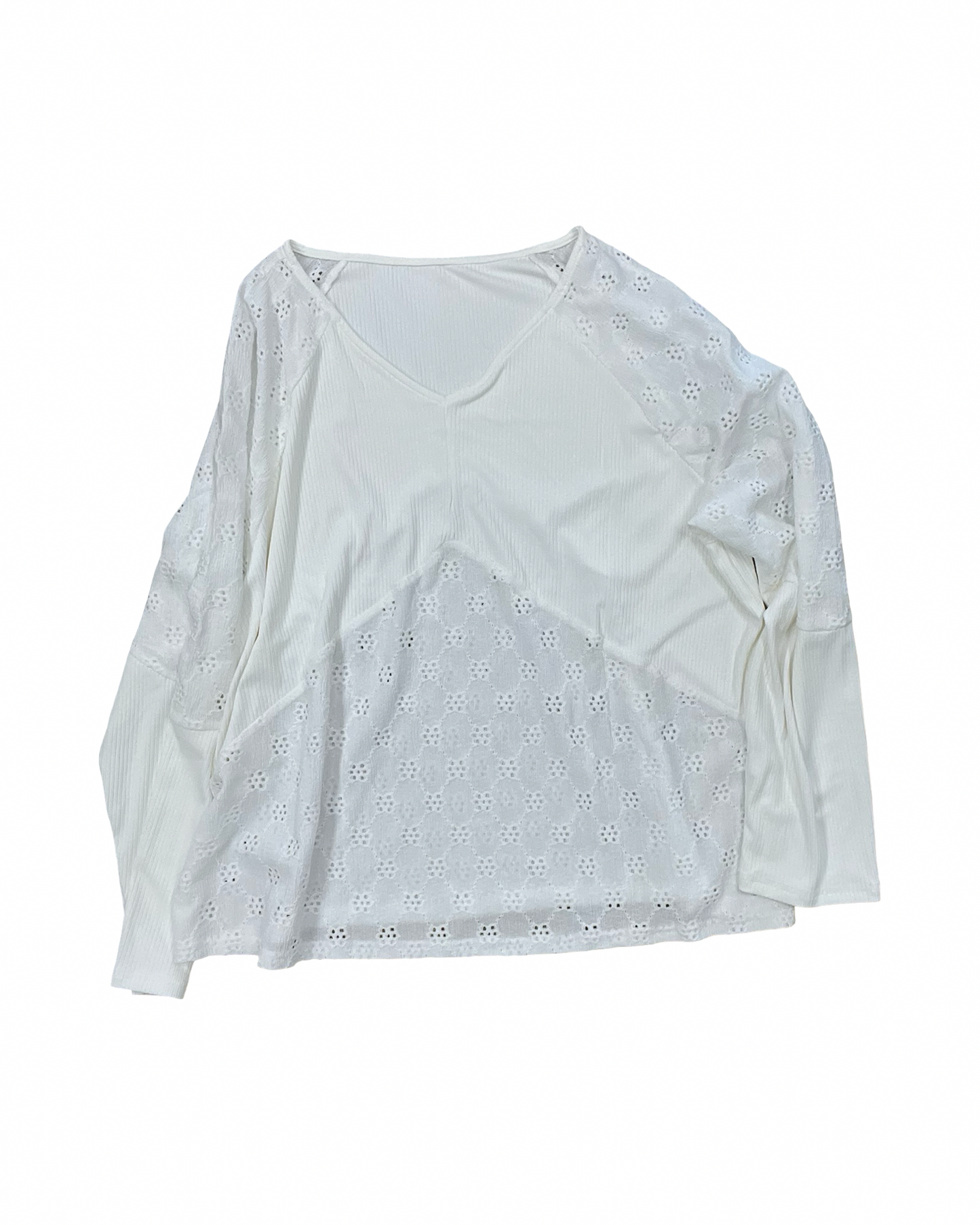 Top Ls By Clothes Mentor In White, Size:Xl