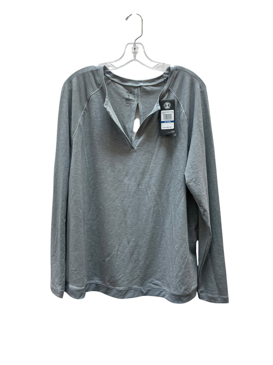 Athletic Top Ls Collar By Under Armour In Grey, Size:Xl
