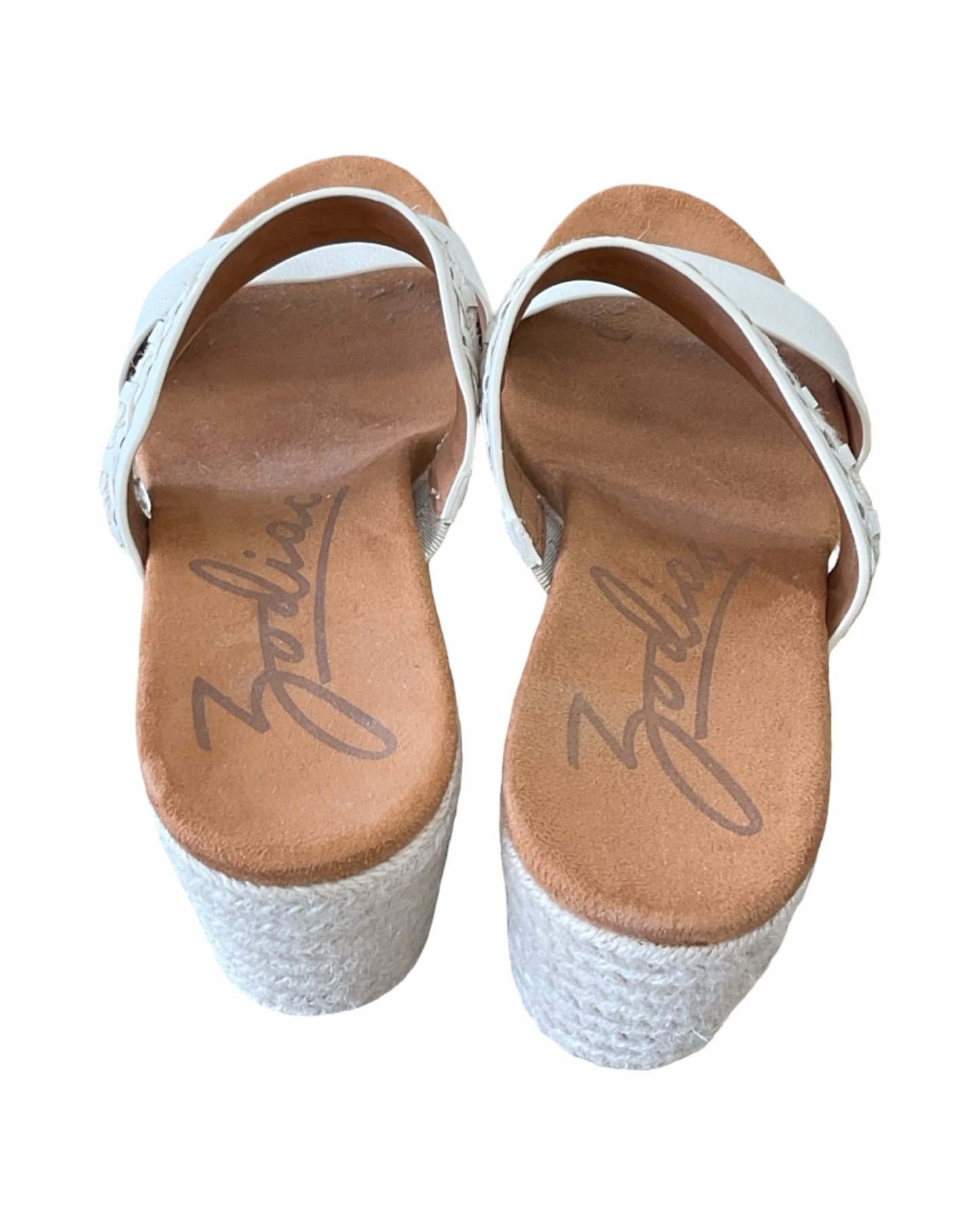 Sandals Heels Block By Zodiac In Cream, Size:10