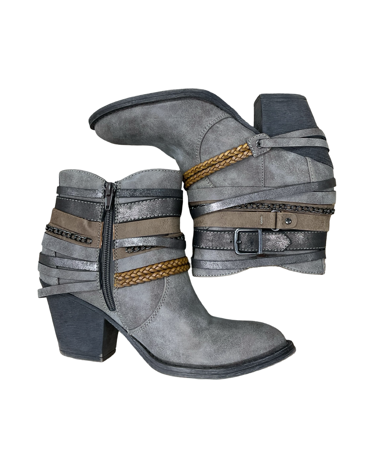 Boots Ankle Heels By Jelly Pop In Brown, Size:8