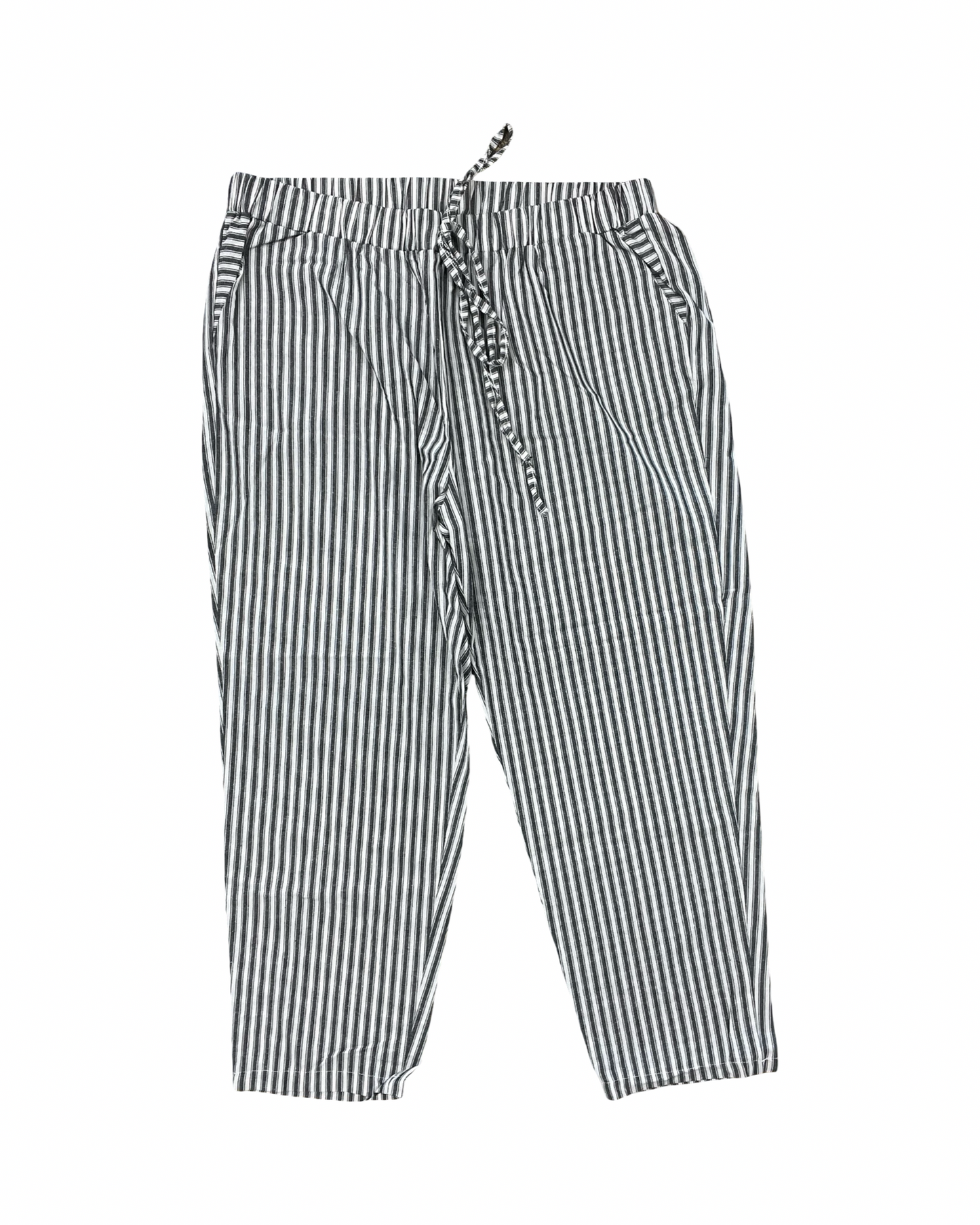 Pants Wide Leg By Clothes Mentor In Grey & White, Size:2X