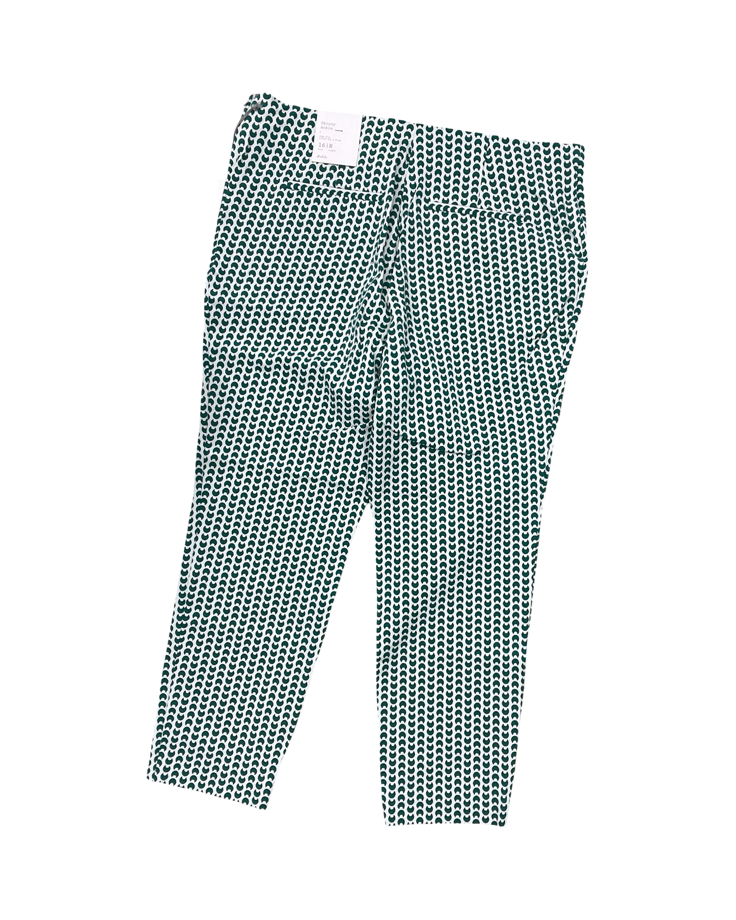 Pants Cropped By A New Day In Green & White, Size:16