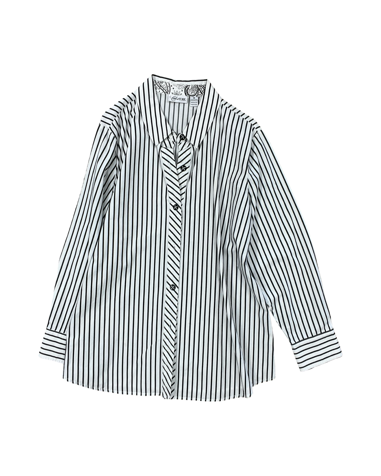Blouse Ls By Clothes Mentor In White, Size:1X