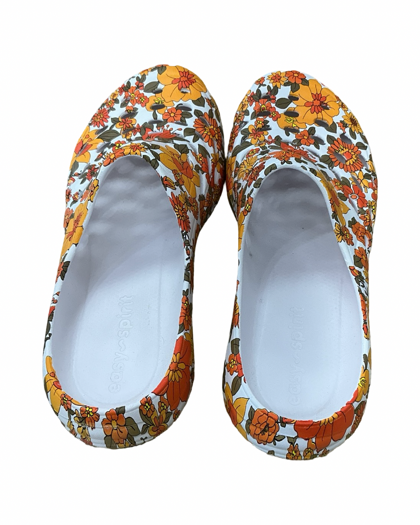 Shoes Flats By Easy Spirit In Orange & Yellow, Size:8