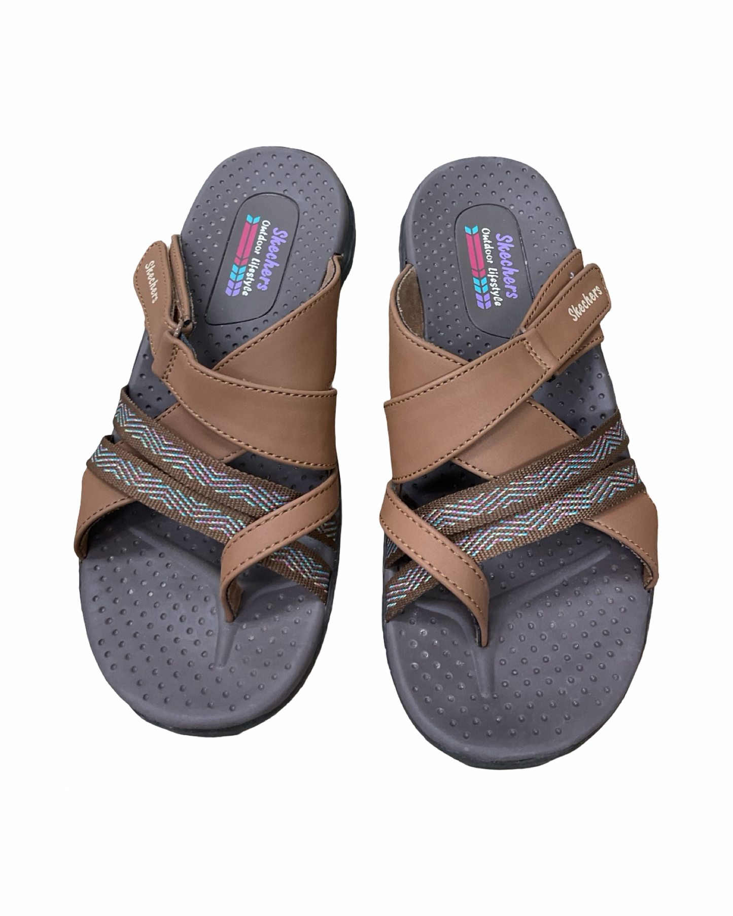 Sandals Flats By Skechers In Brown, Size:6