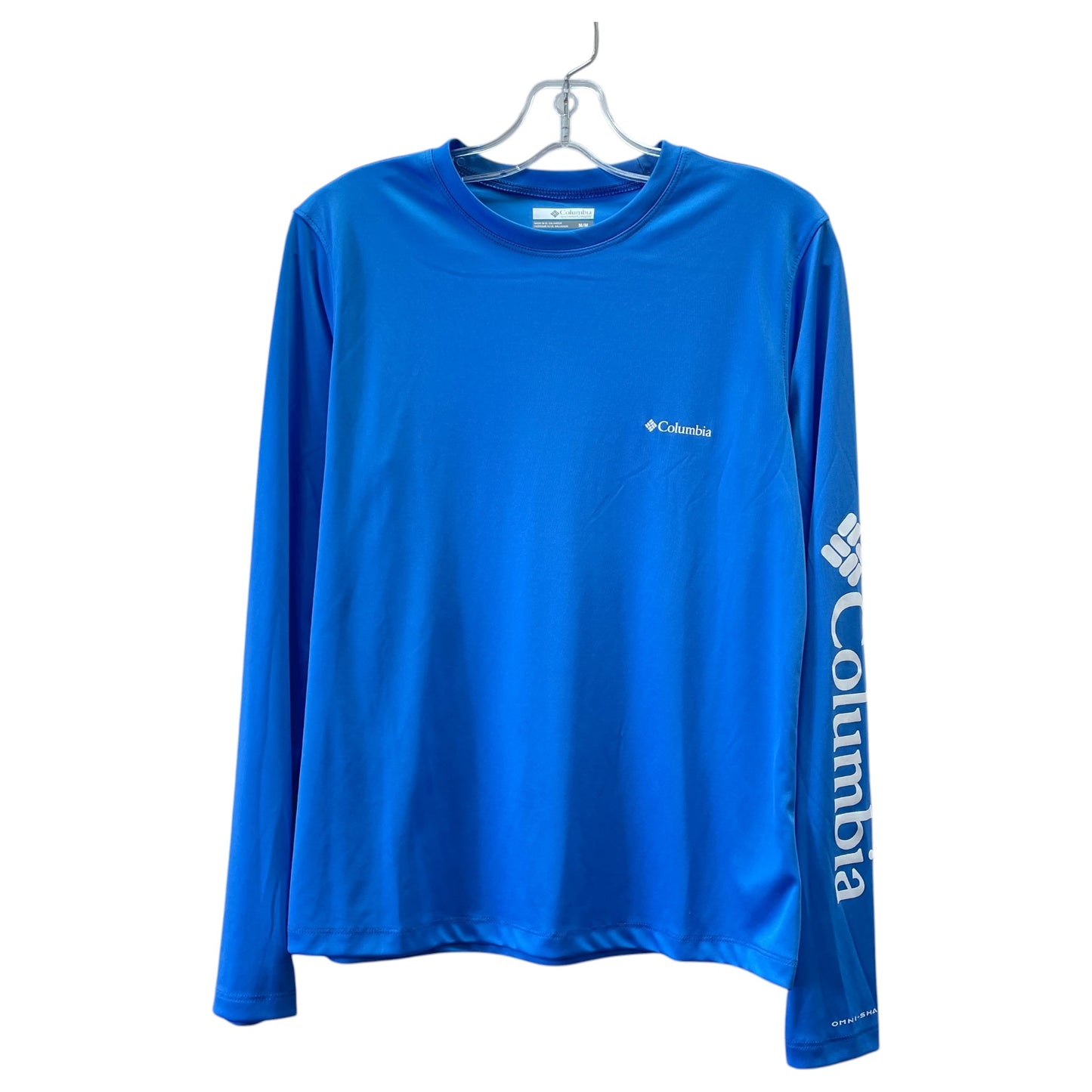 Athletic Top Ls Crewneck By Columbia In Blue, Size:M