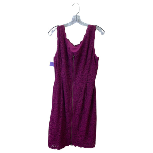 Dress Party Short By Adrianna Papell In Purple, Size:Xl