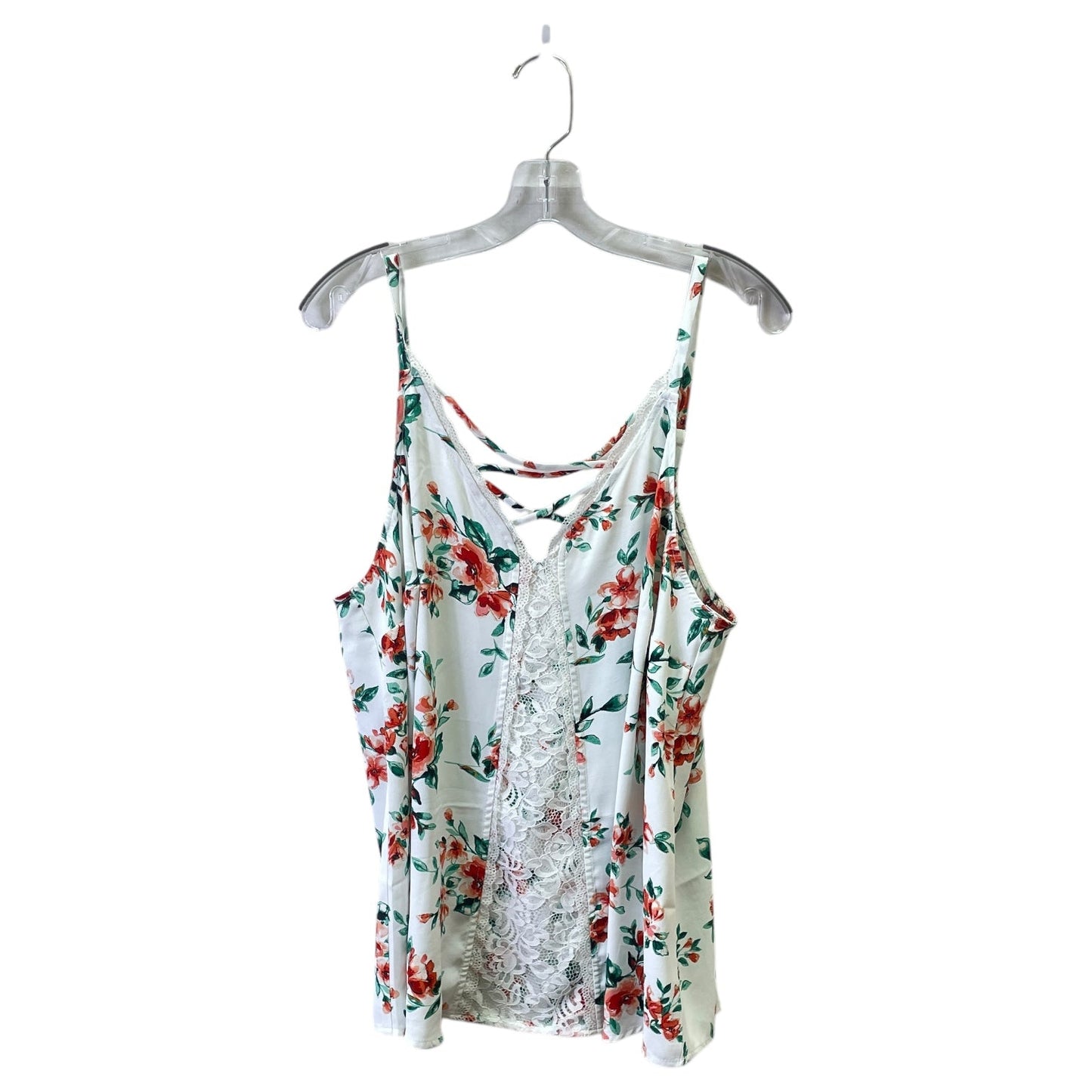 Top Sleeveless By Torrid In White, Size:1X