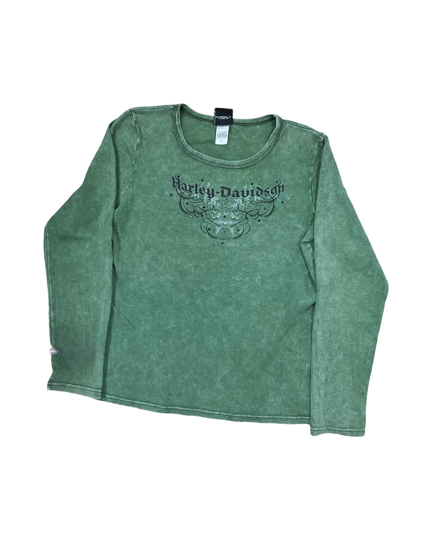 Top Ls By Harley Davidson In Green, Size:Xl