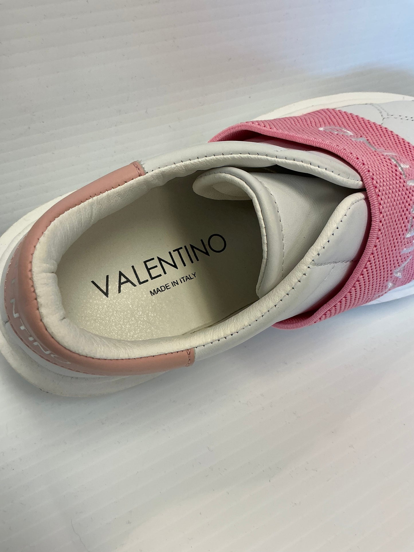 Shoes Designer By Valentino-mario In Pink & White, Size: 6.5