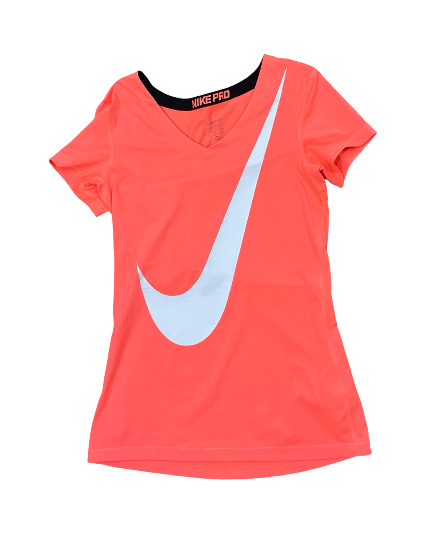 Athletic Top Ss By Nike In Coral, Size:S