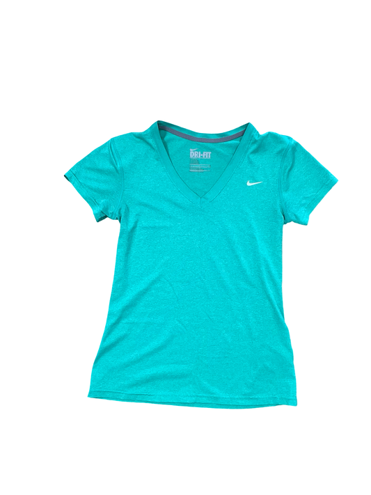 Athletic Top Ss By Nike In Green, Size:S