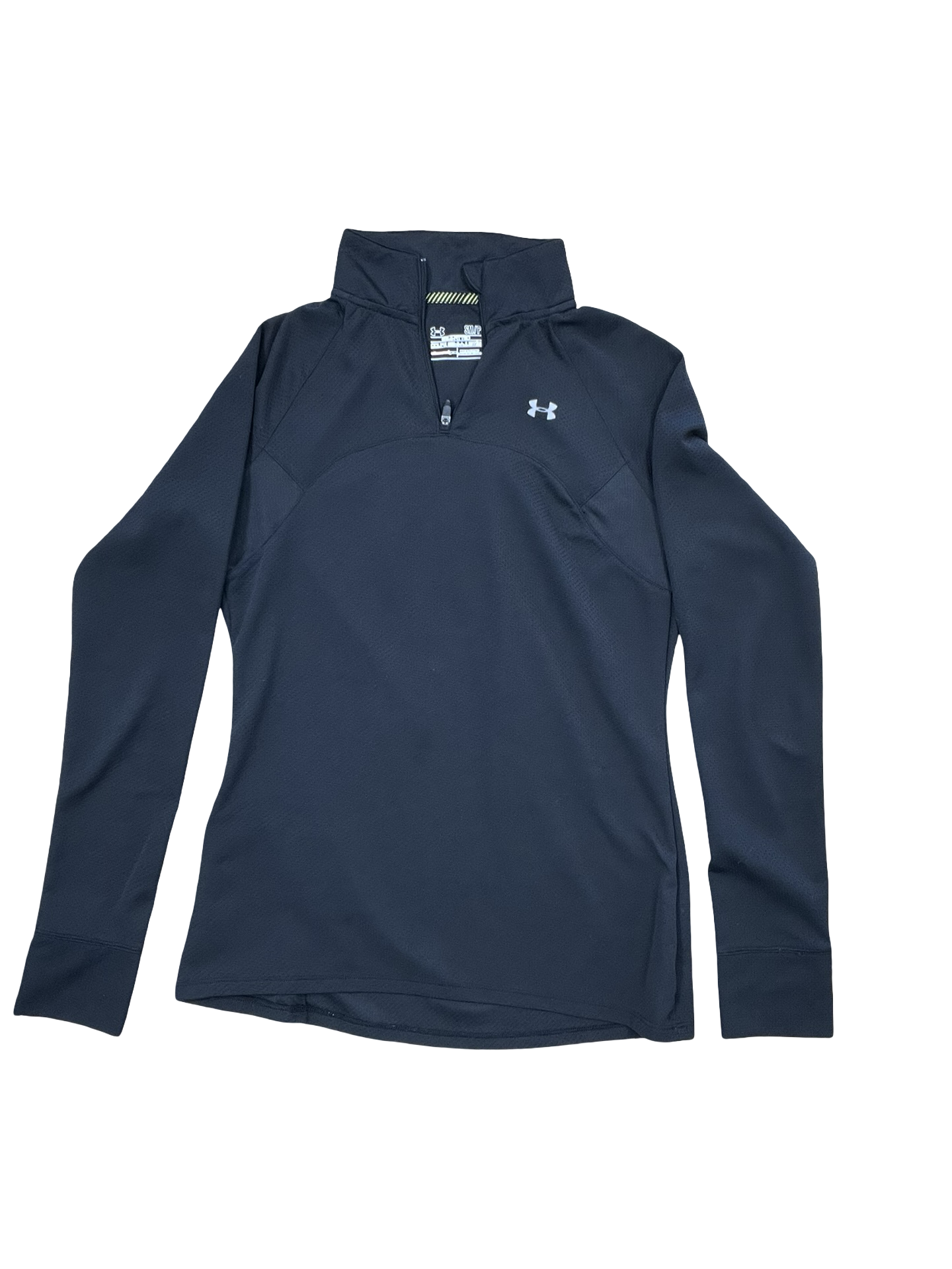Athletic Top Ls Collar By Under Armour In Black, Size:S