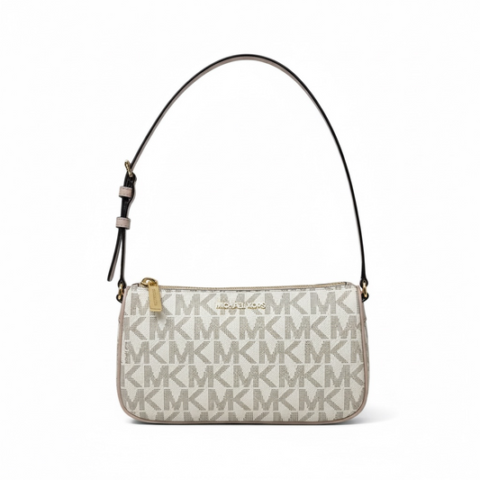 Jet Set Pouchette In Vanilla/Pink By Michael By Michael Kors, Size: Small