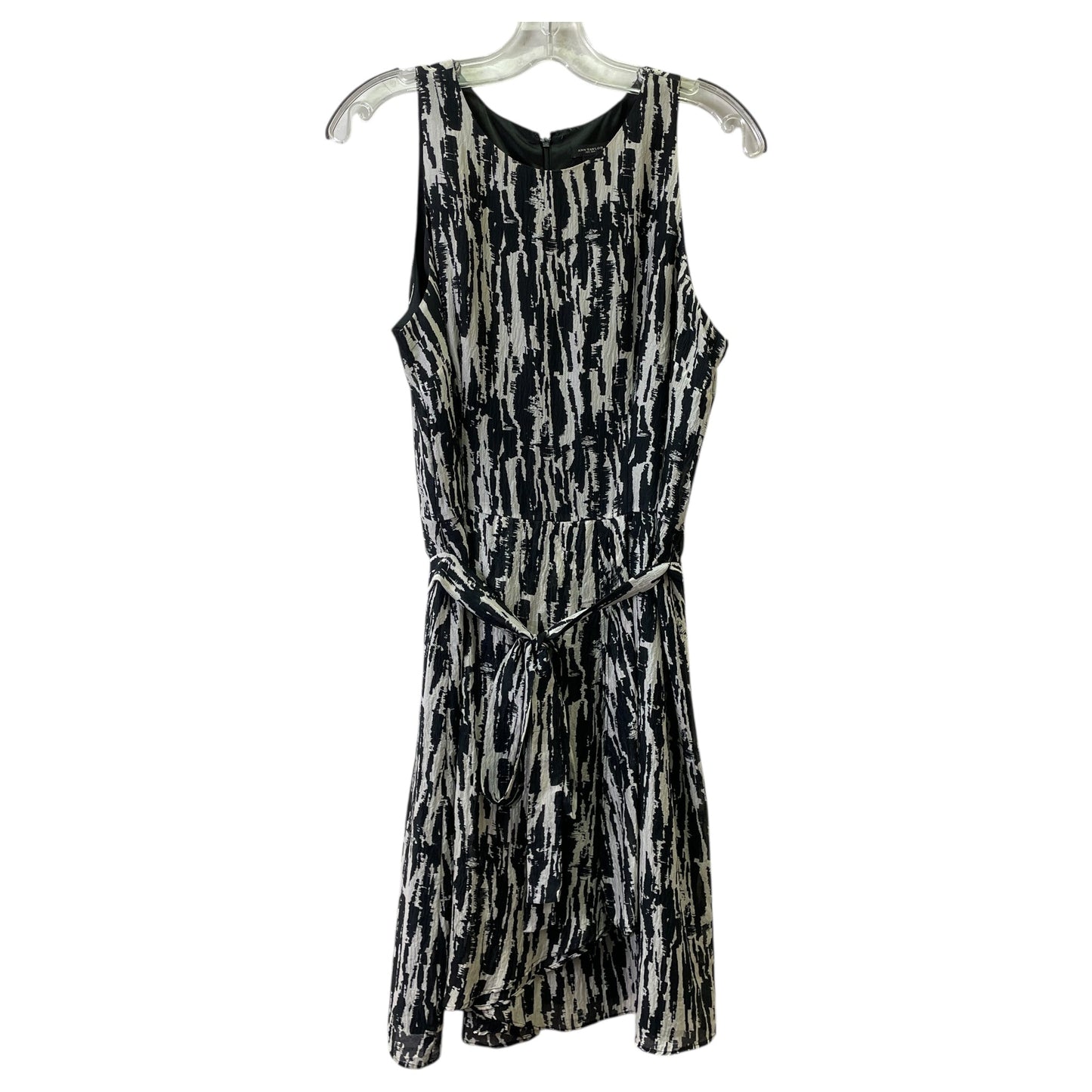 Dress Casual Maxi By Ann Taylor In Black & Cream, Size:6