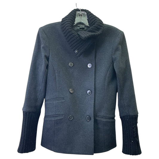 Coat Wool By Theory In Grey, Size:S