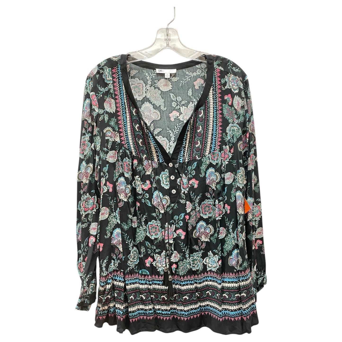 Top Ls By Dr2 In Black, Size:2X