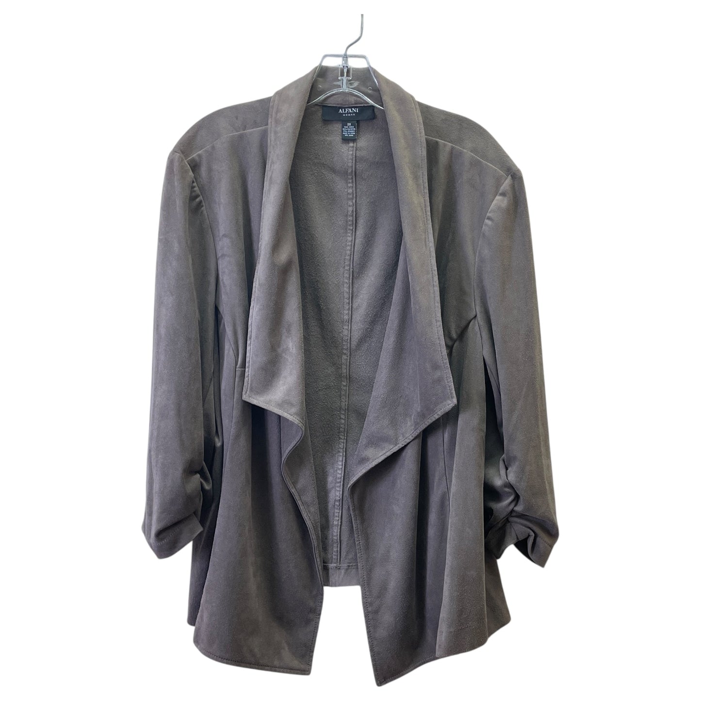 Cardigan By Alfani In Brown, Size:3X