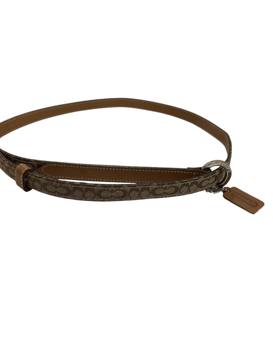 Belt Designer By Coach In Tan, Size:Xlarge