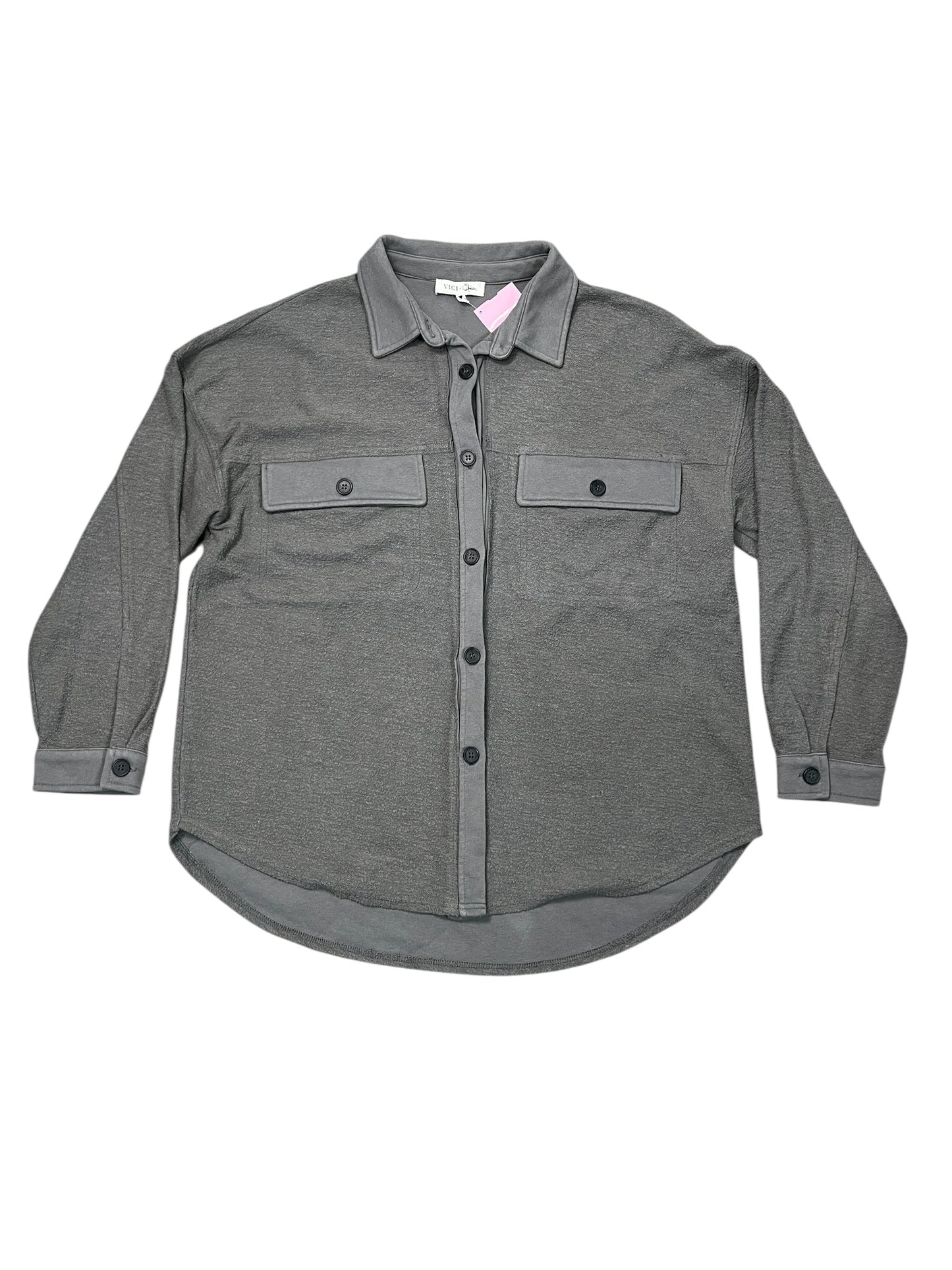Jacket Shirt By Vici In Grey, Size:Xl