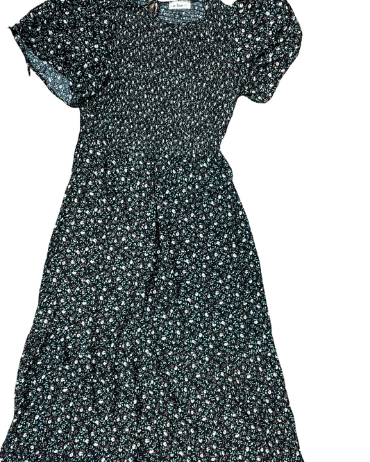 Dress Casual Maxi By In Loom In Black & Green, Size:L