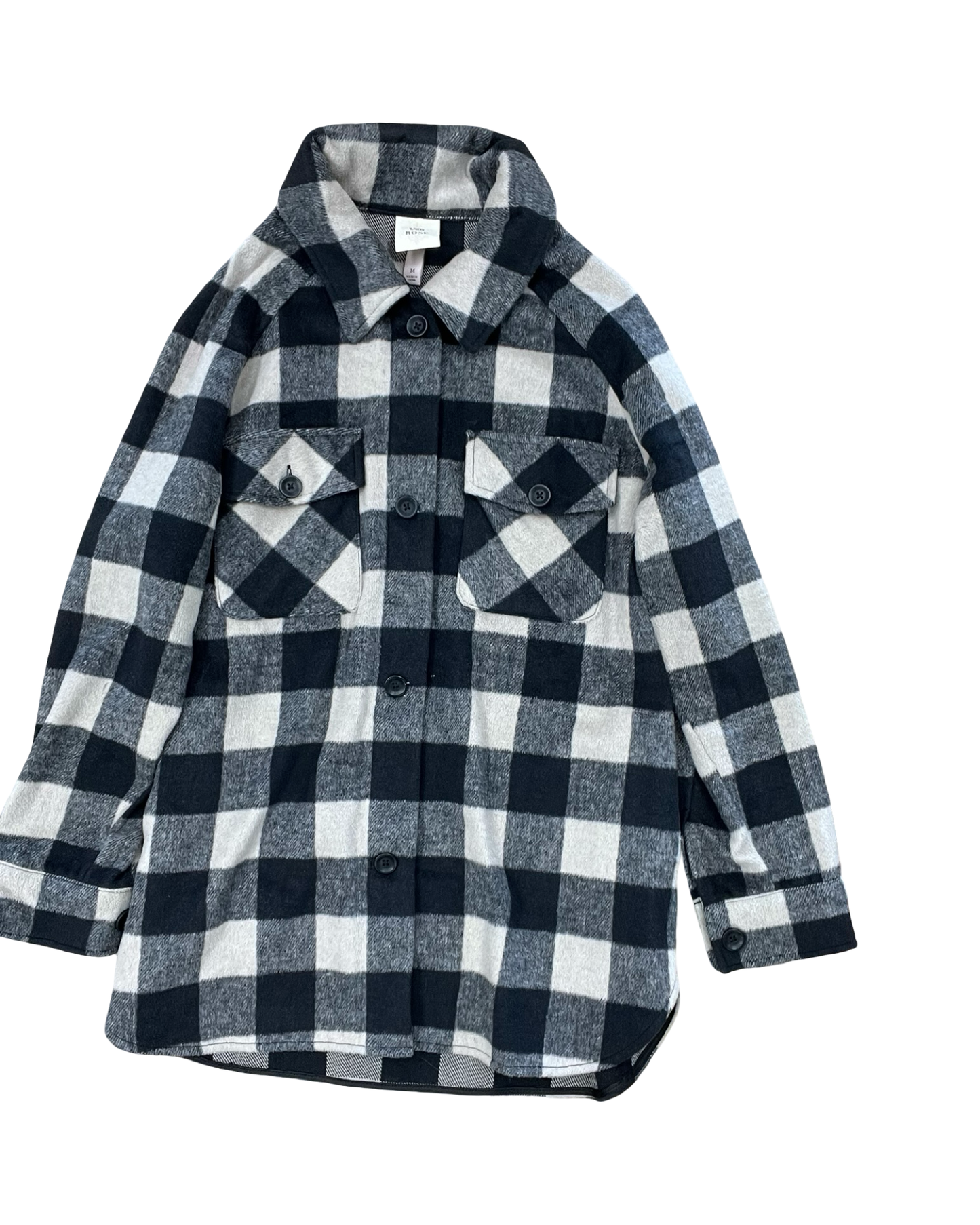 Jacket Shirt By Knox Rose In Black & Tan, Size:M