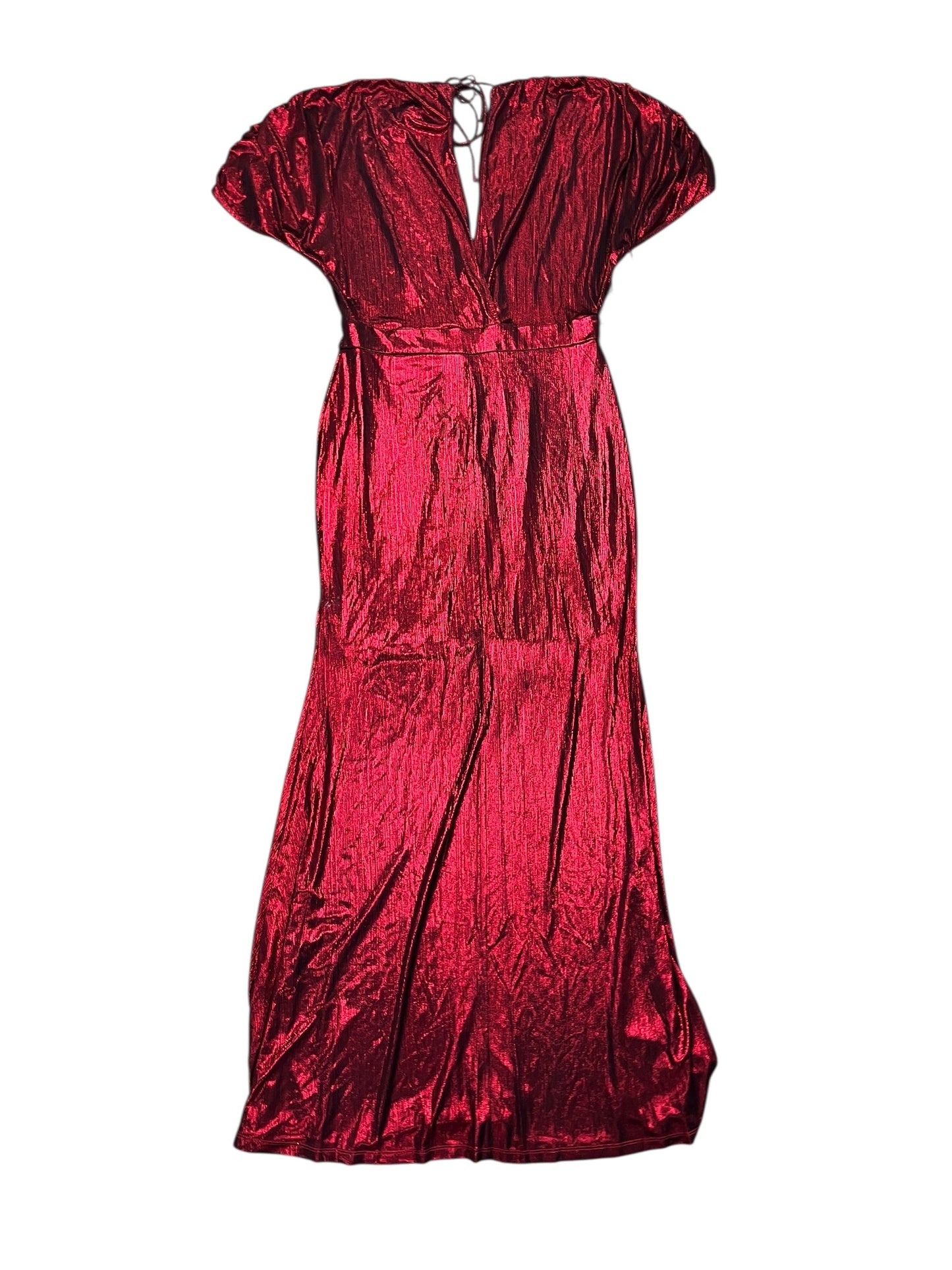 Dress Party Long By Clothes Mentor In Red, Size:1X