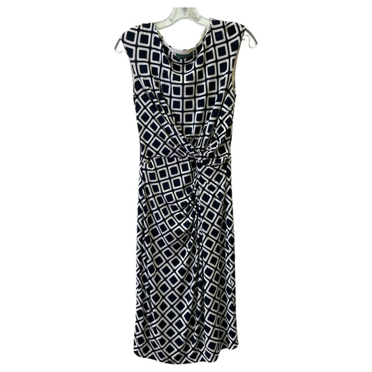 Dress Party Midi By Ralph Lauren In Blue & White, Size:S