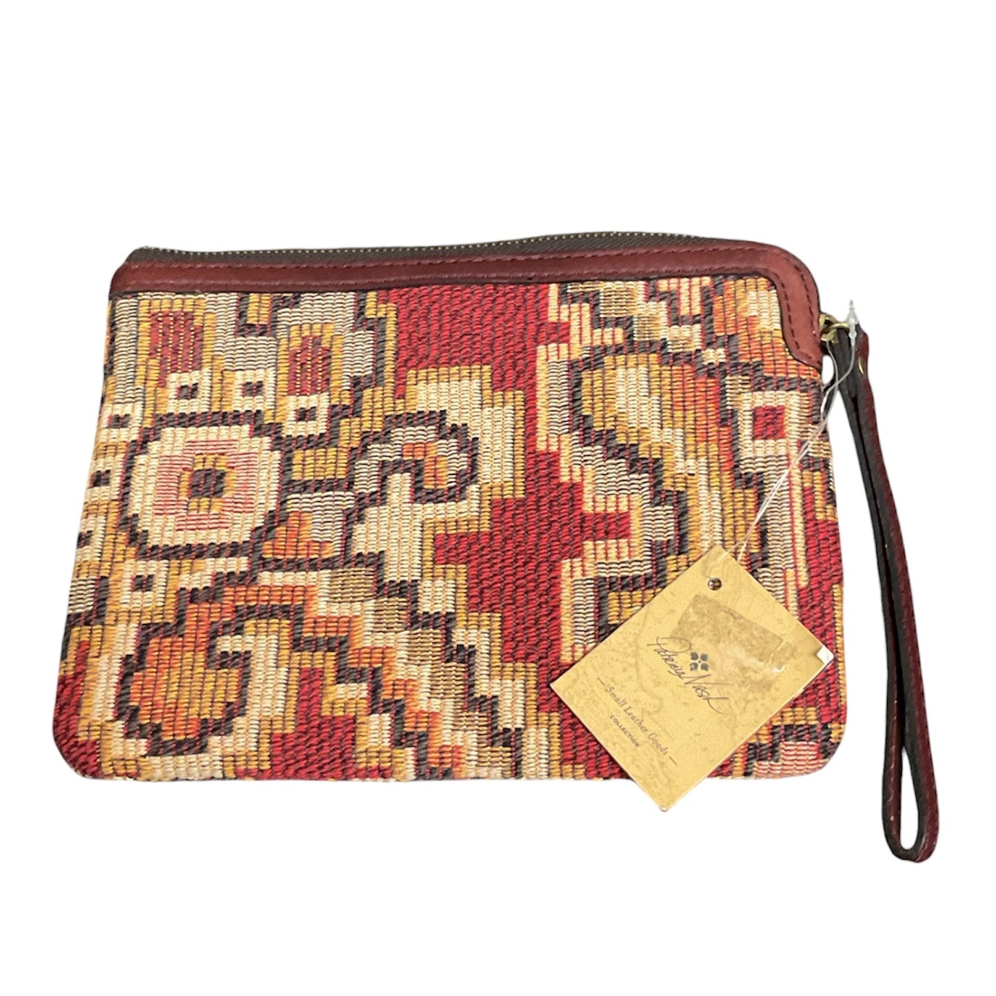 Wristlet Designer By Patricia Nash In Red & Tan, Size:Large